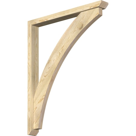 Thorton Slat Rough Sawn Bracket W/ Offset Brace, Douglas Fir, 4W X 36D X 44H